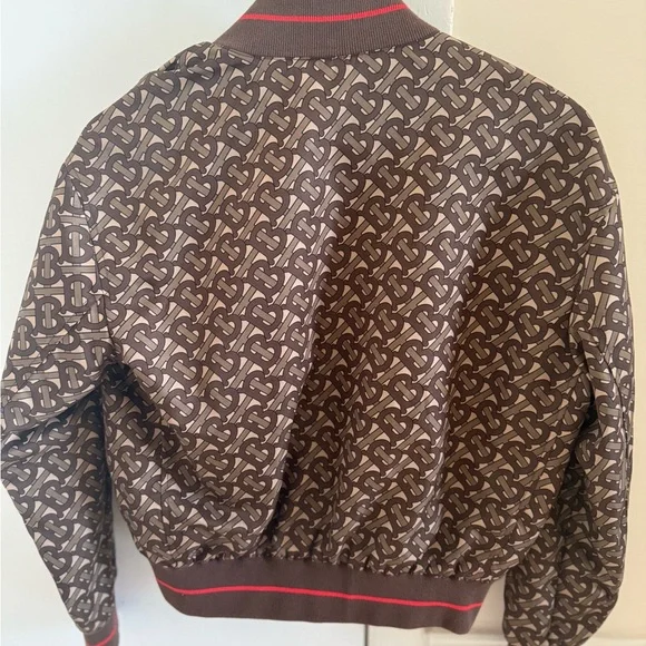 Burberry Brown Monogram Bomber Jacket - Picture 7 of 7